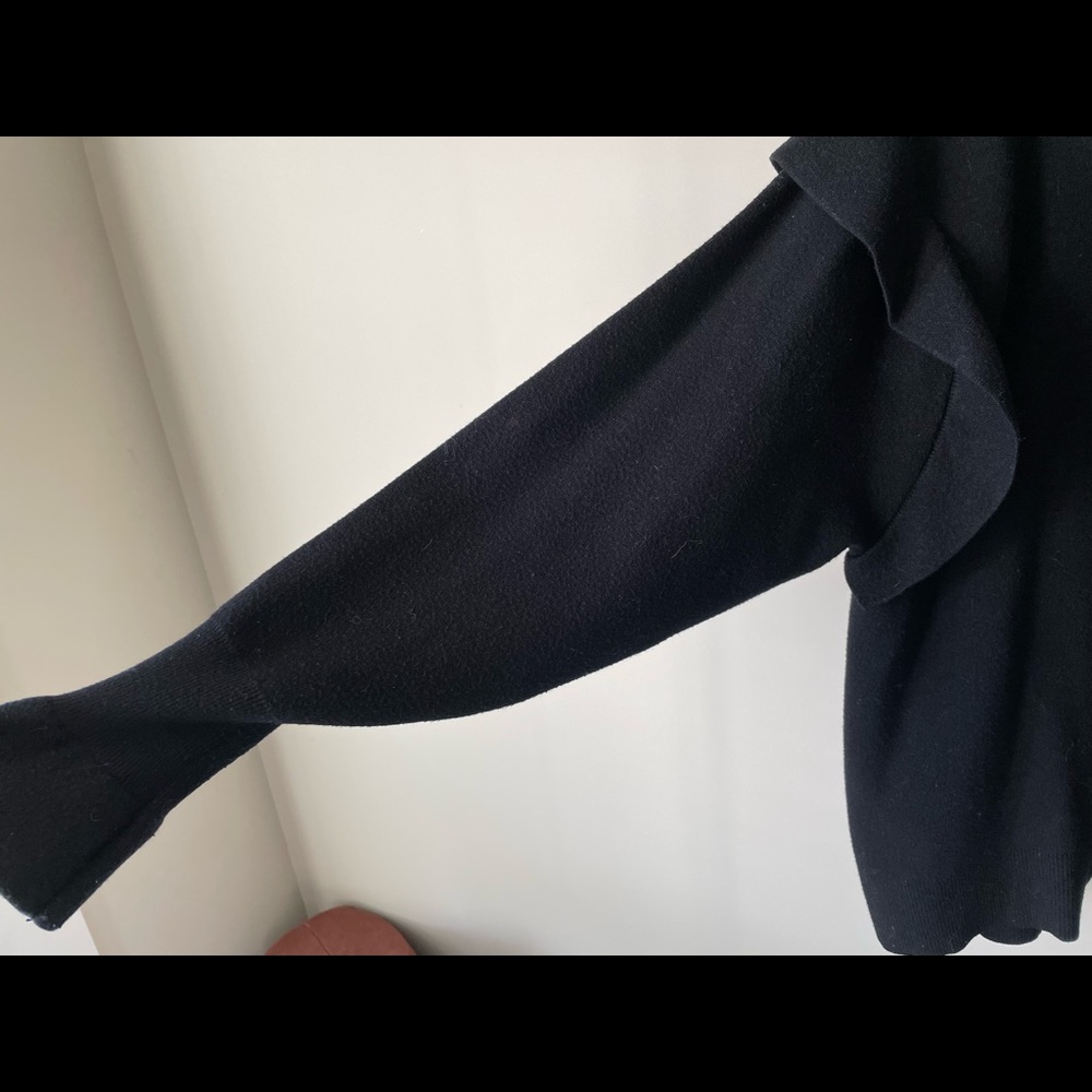 ZARA Knit Ruffle Sleeves Sweater - Picture 4 of 5
